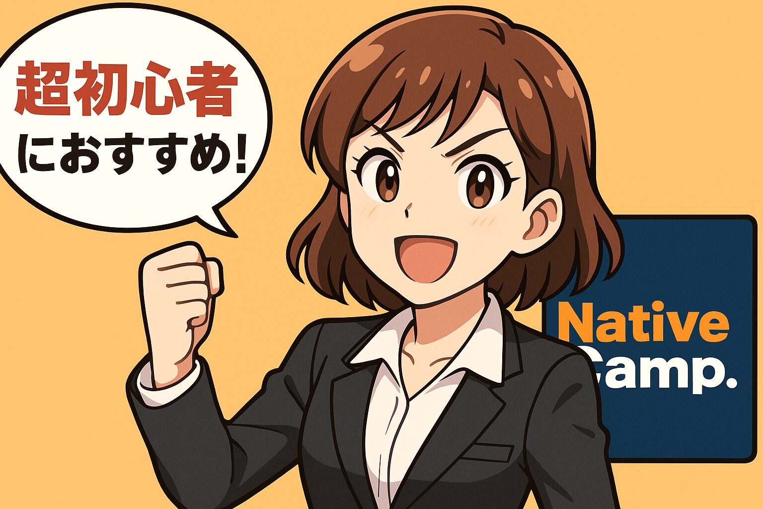 ネイティブキャンプを超初心者におすすめしている女性熱血講師
