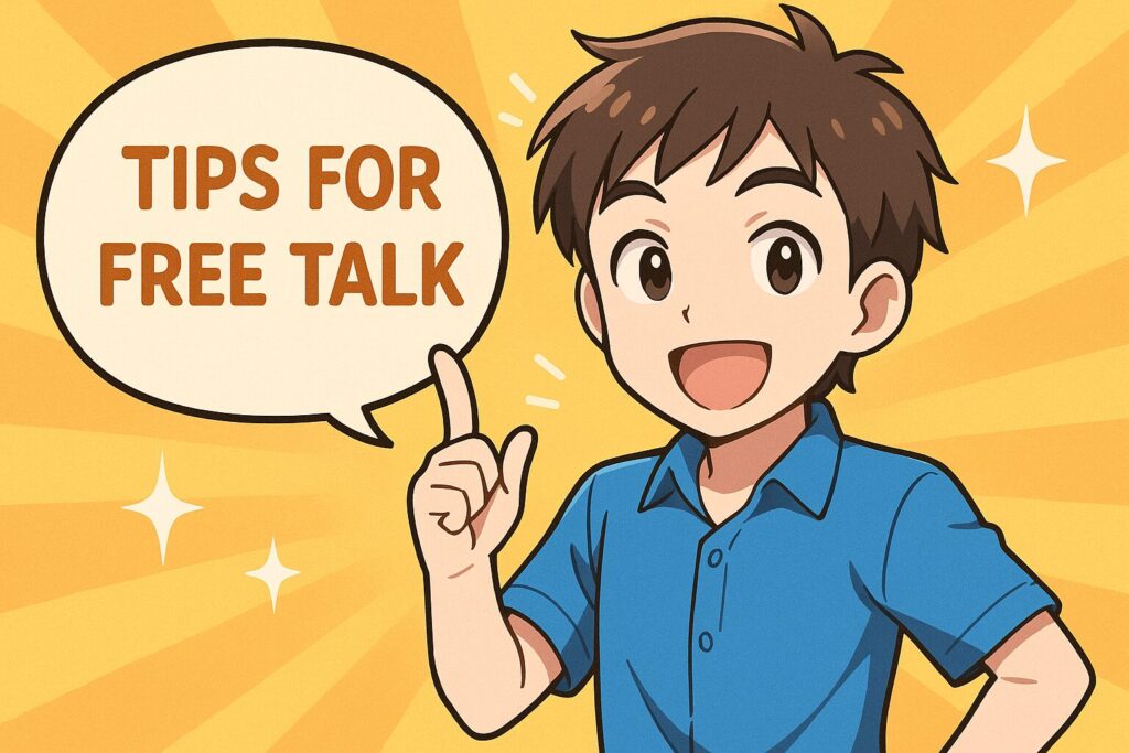 フリートークのコツを話すおしゃべりな友人