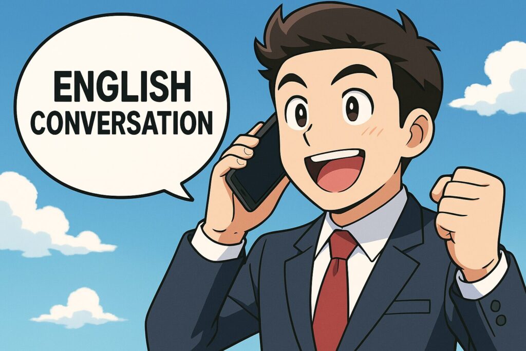 効果的だったネイティブキャンプのレッスンについて語るビジネスマン