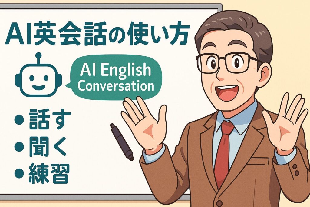 AIロールプレイの効果的な使い方を説明する男性講師