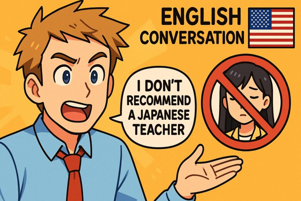 日本人講師をおすすめしていないアメリカ人講師