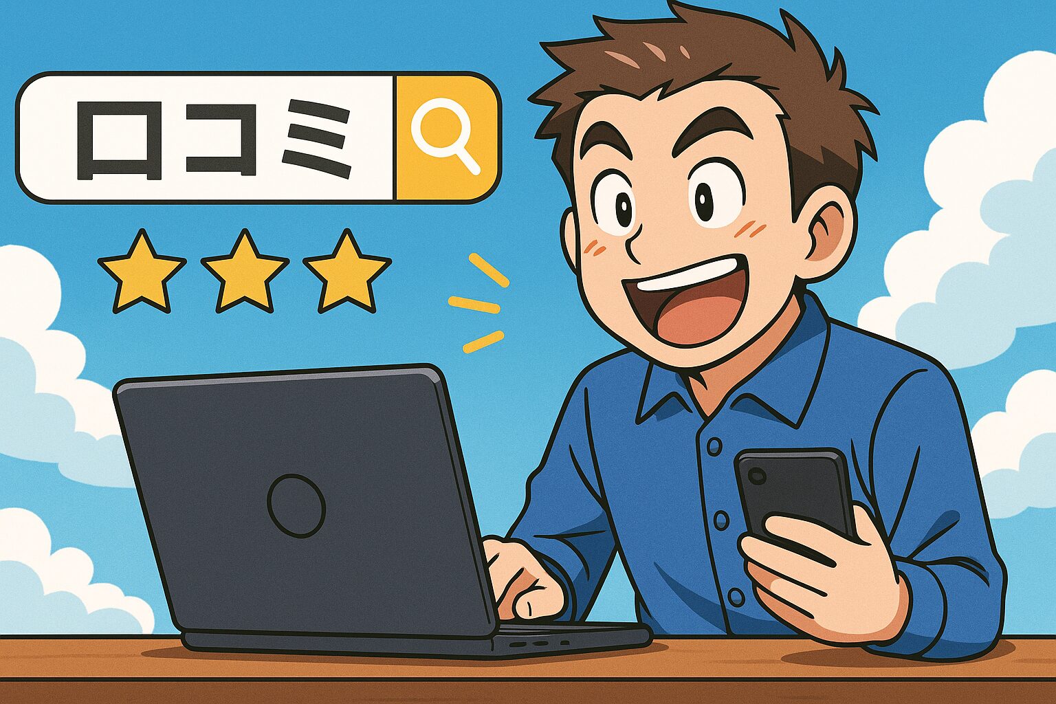 AIロールプレイの口コミを集めている男性