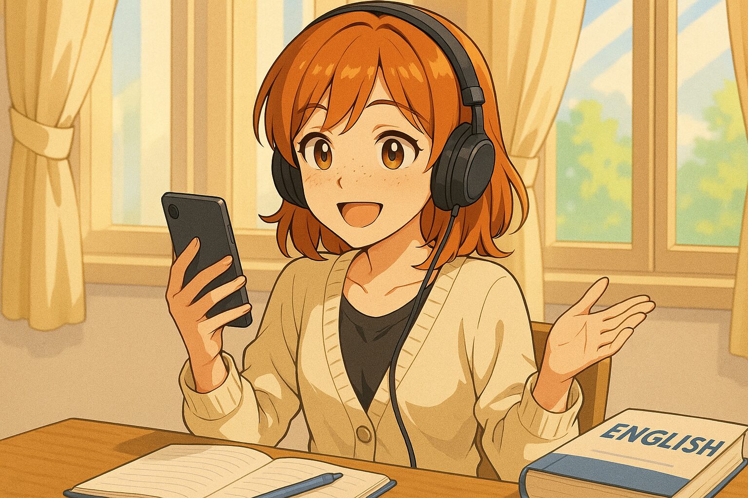 今すぐレッスンを楽しんでいる女性