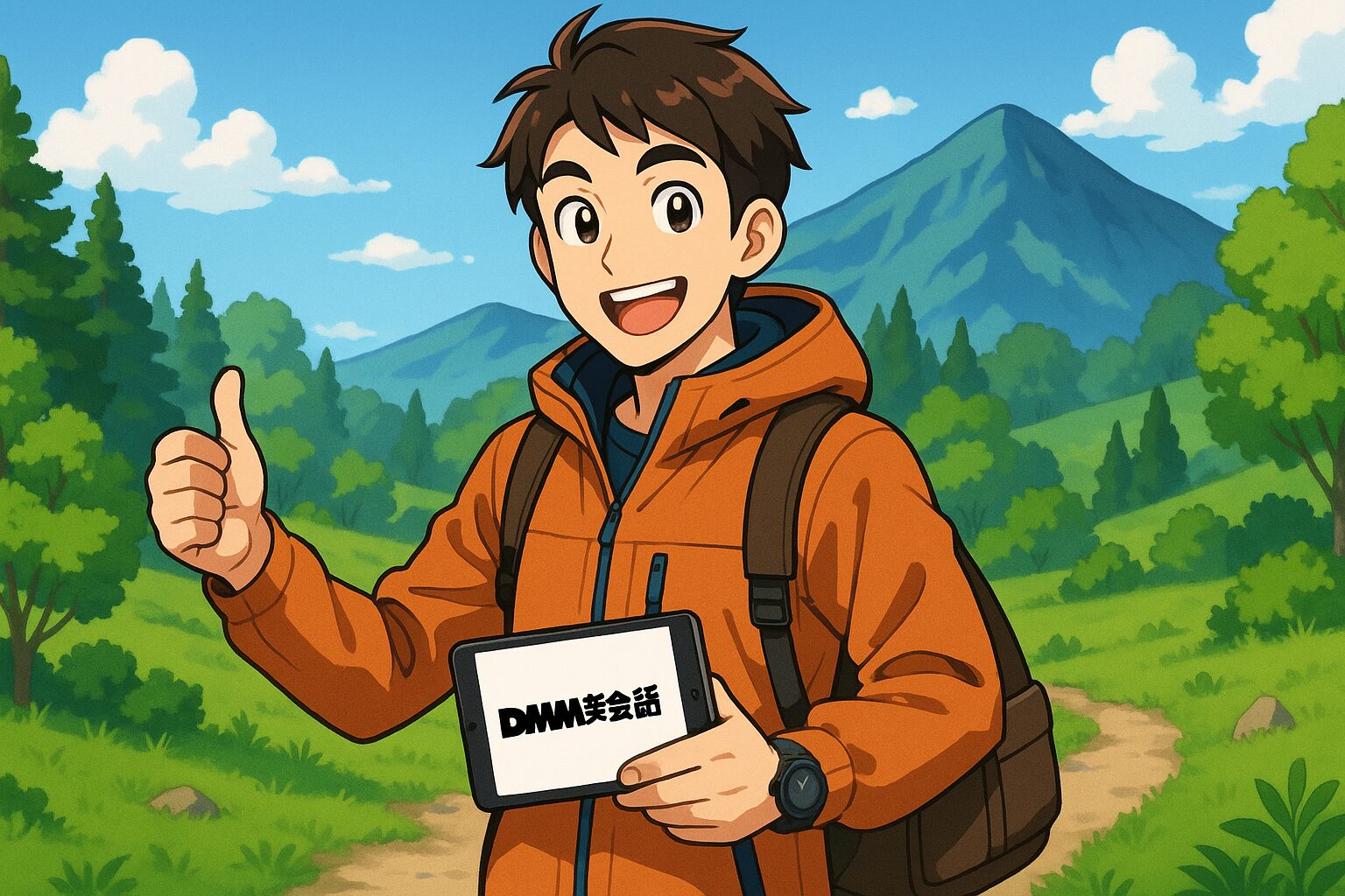 DMM英会話をおすすめするアウトドア好きな男性