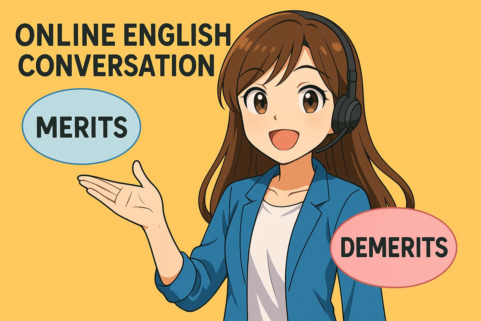 DMM英会話のメリットとデメリットを語る元気な女性講師