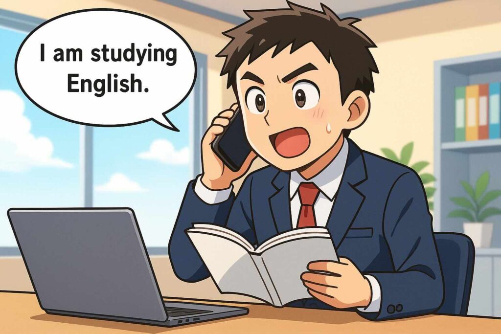 シャドテンを頑張っている男性