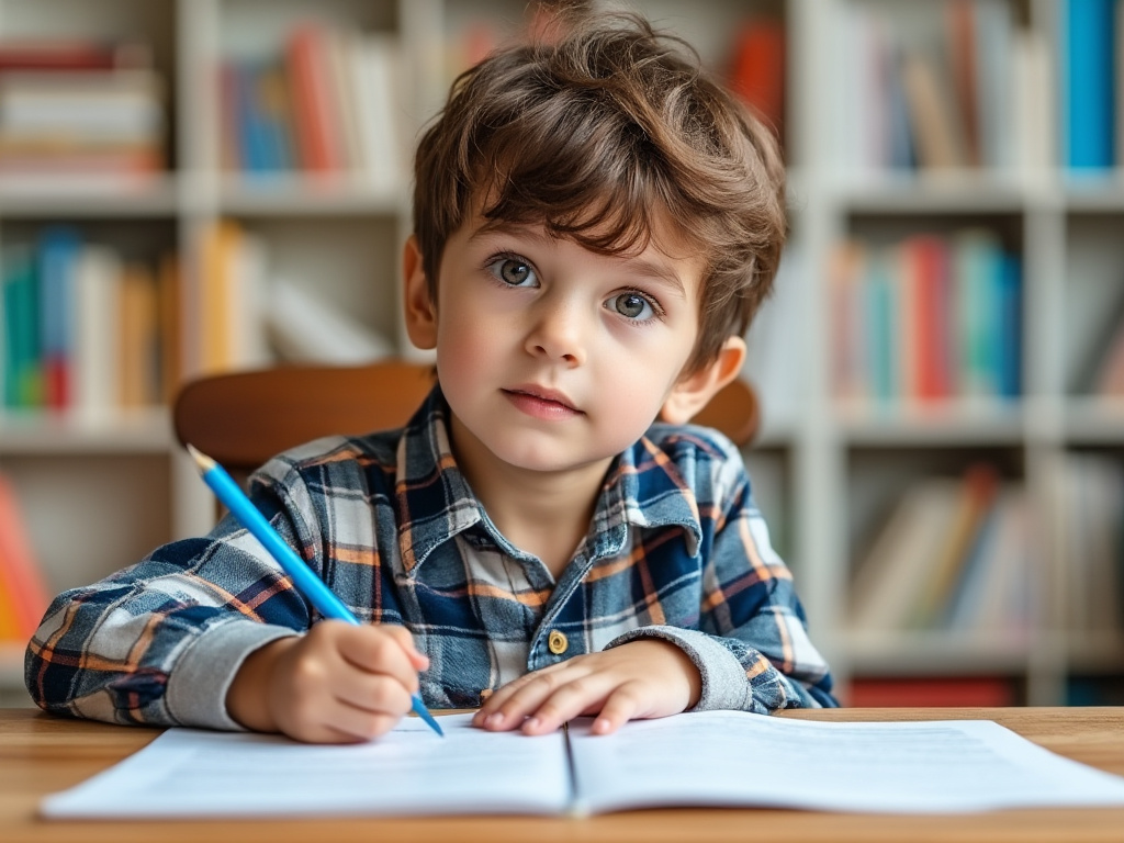 英語を勉強している子供