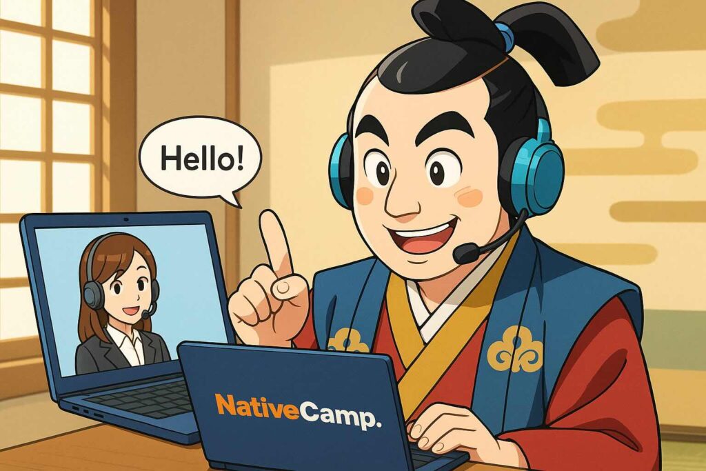 ネイティブキャンプを体験しているお殿様