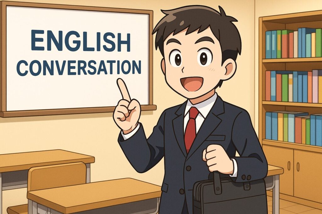 ネイティブキャンプに入会して知った情報を話すビジネスマン