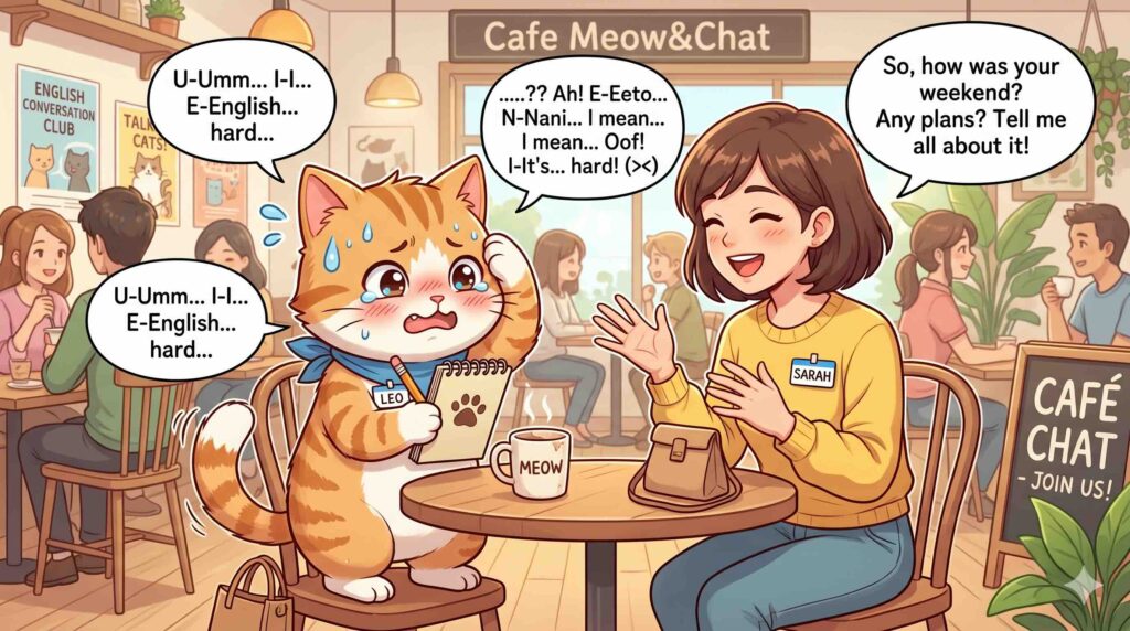 DMM英会話のフリートークに苦戦する初心者ねこ