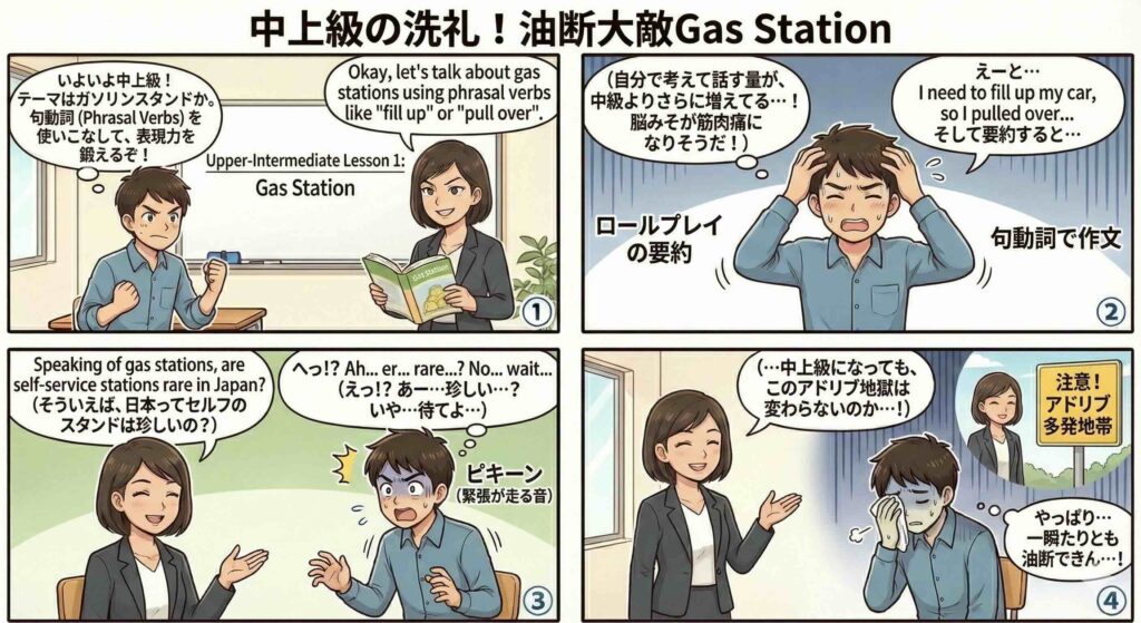 ネイティブキャンプの文法の中上級のレッスンを受けている様子