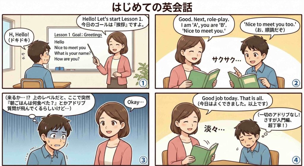 ネイティブキャンプの文法の入門のレッスン様子