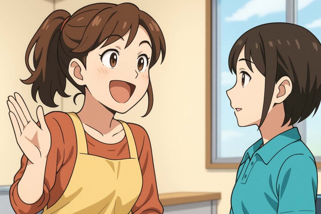 DMM英会話の無料体験を受けた感想を述べている女性