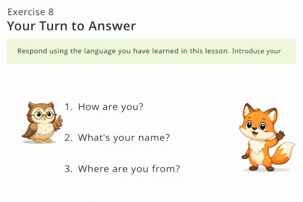 DMM英会話の会話　フリーロールプレイの様子