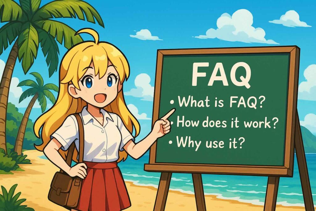 産経オンライン英会話の講師に関するFAQを説明する女性