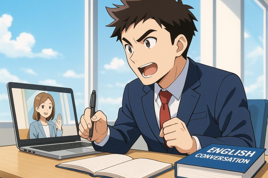 初心者の頃にオンライン英会話で撃沈した後に克服したビジネスマン