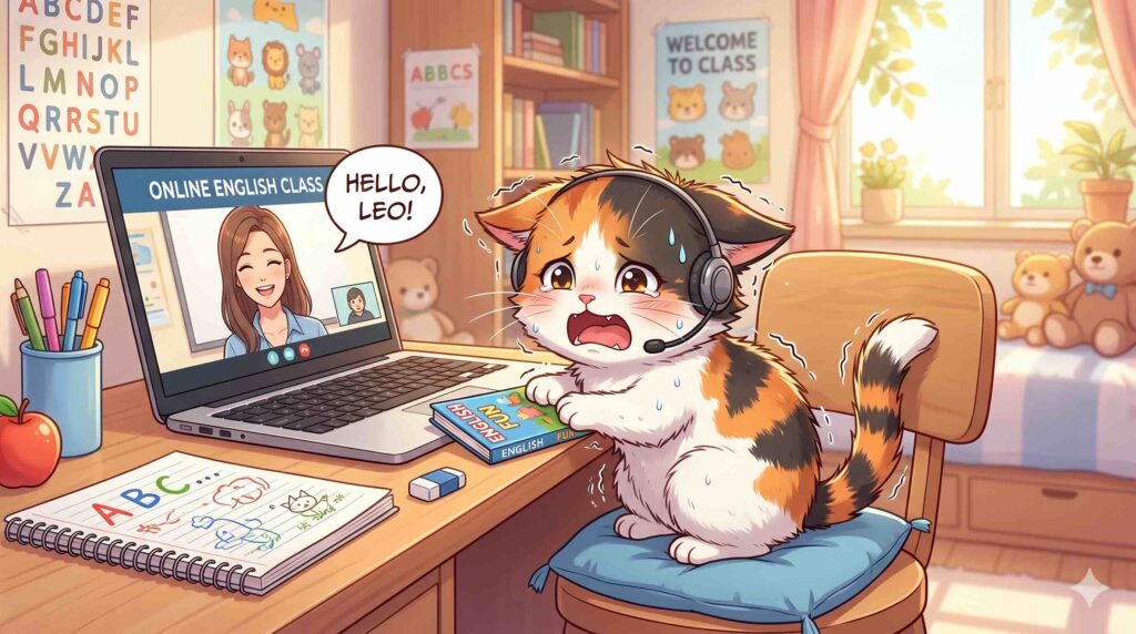 50代や60代のシニア猫が失敗して嘆く様子