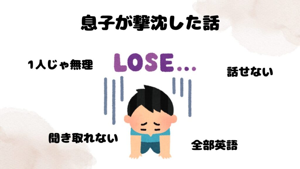 初心者の頃に息子が撃沈した話