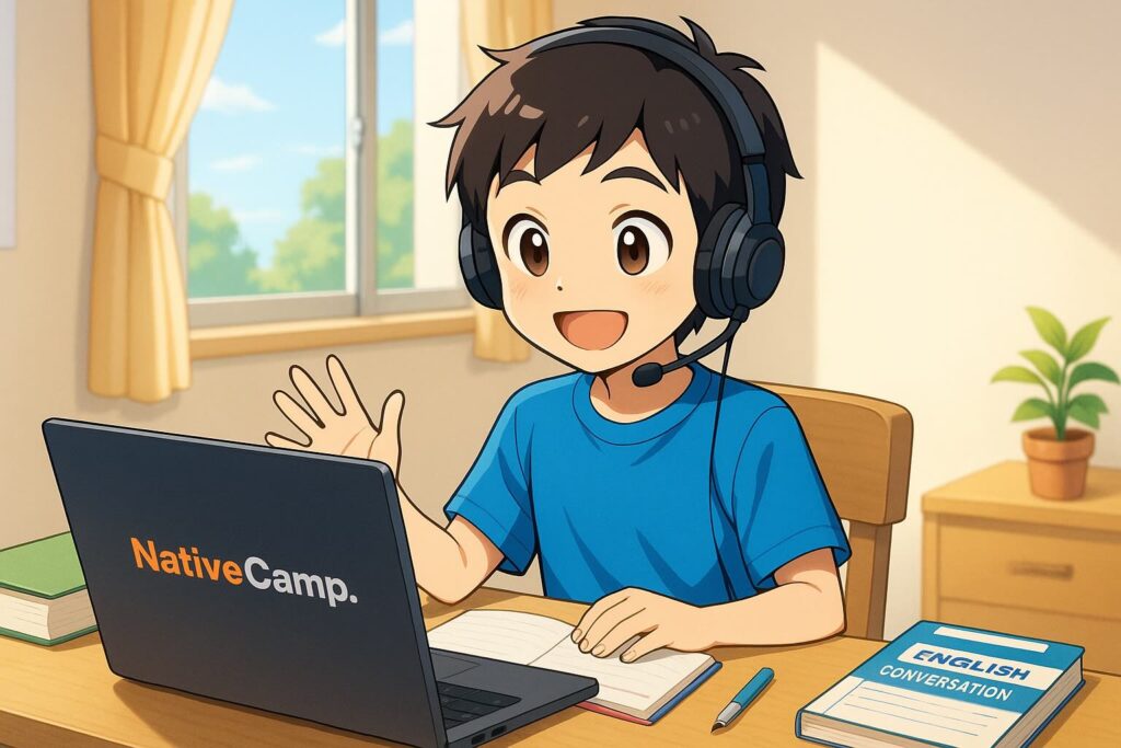 ネイティブキャンプを受講しているこども