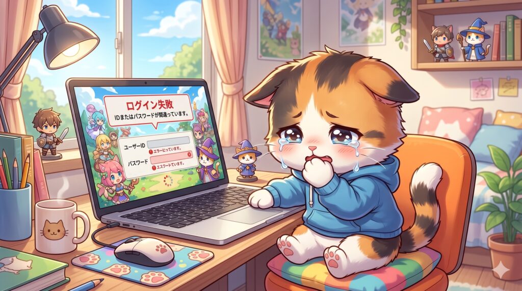 ネイティブキャンプにログインできない時の対処法をする猫