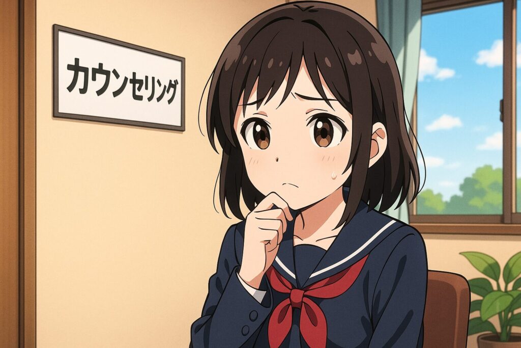 DMM英会話のカウンセリングを受けるべきタイミングに悩んでいる女子高生