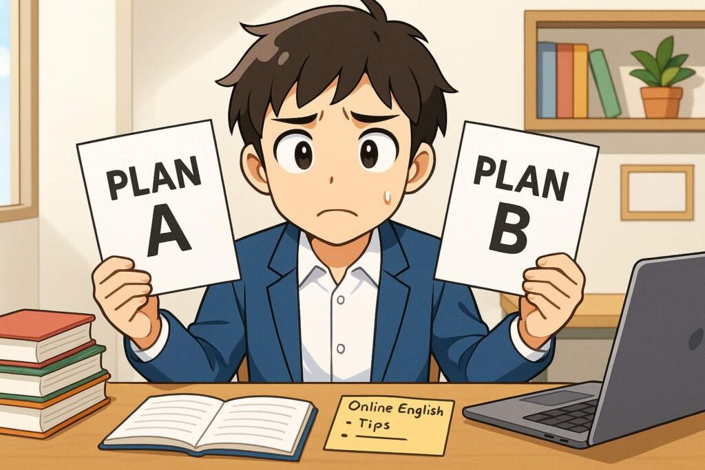 レアジョブでネイティブパスはつけるべきか悩んでいる男子学生