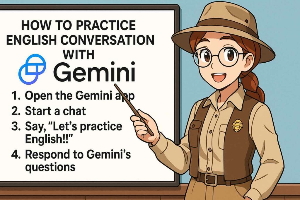 Geminiを用いた英会話のやり方を紹介する考古学