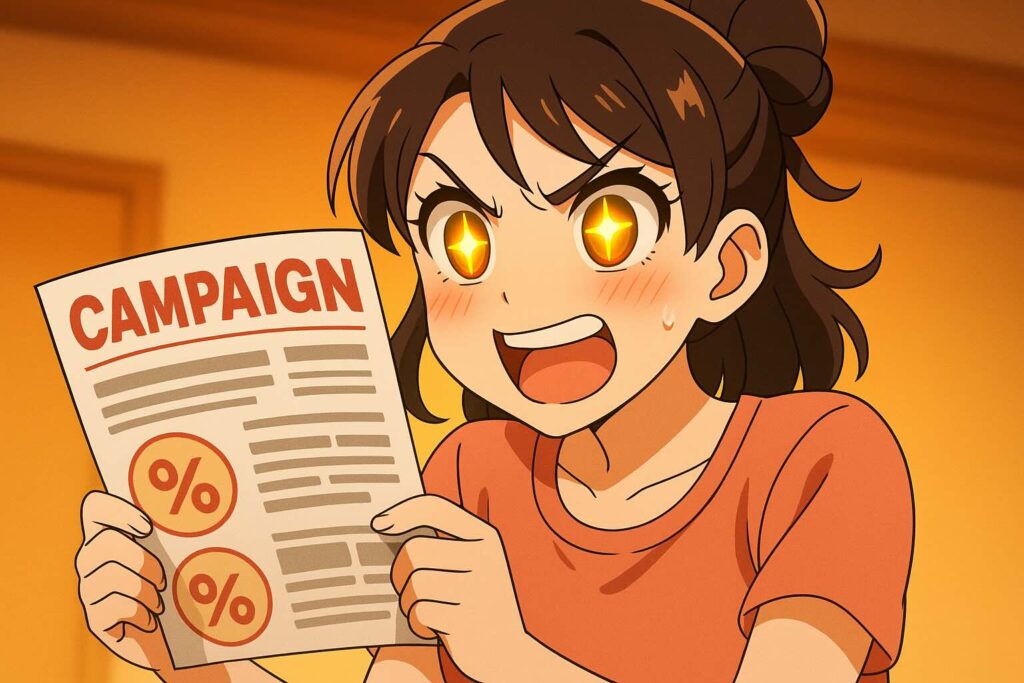 Camblyキャンペーン情報を入手している女性