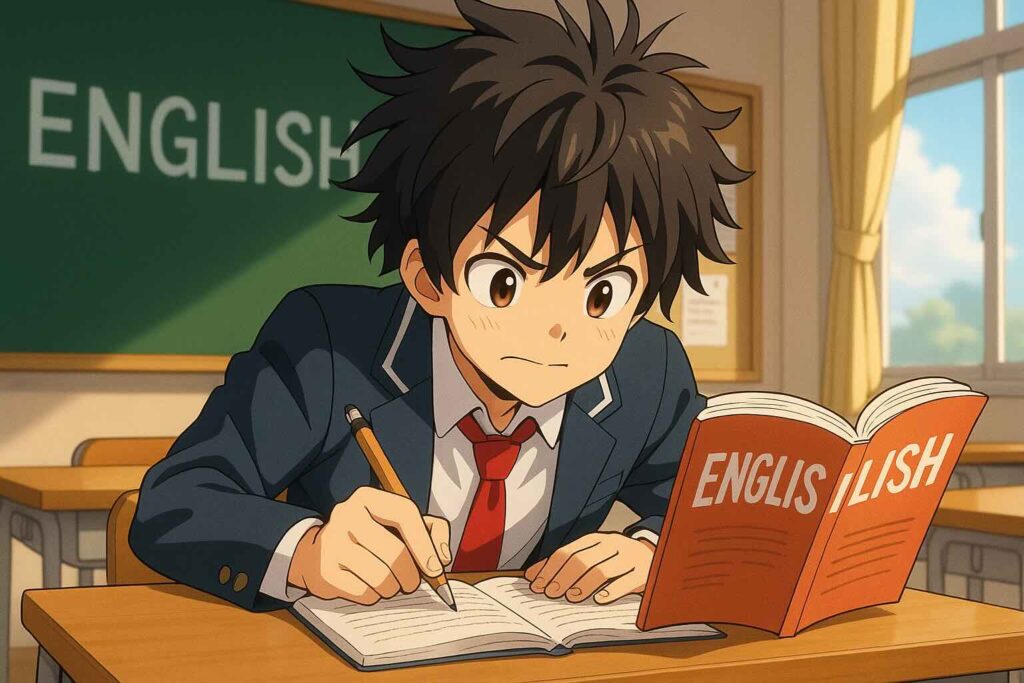 Geminiを使って効率よく英会話を上達している男子学生