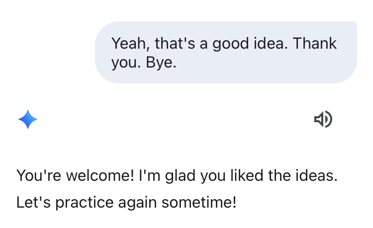Gemini3 Flashとの英会話履歴3