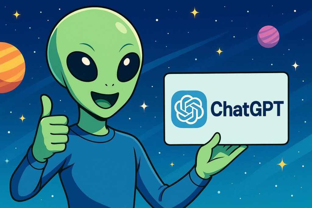 ChatGPT音声モードによる英会話練習をおすすめする宇宙人