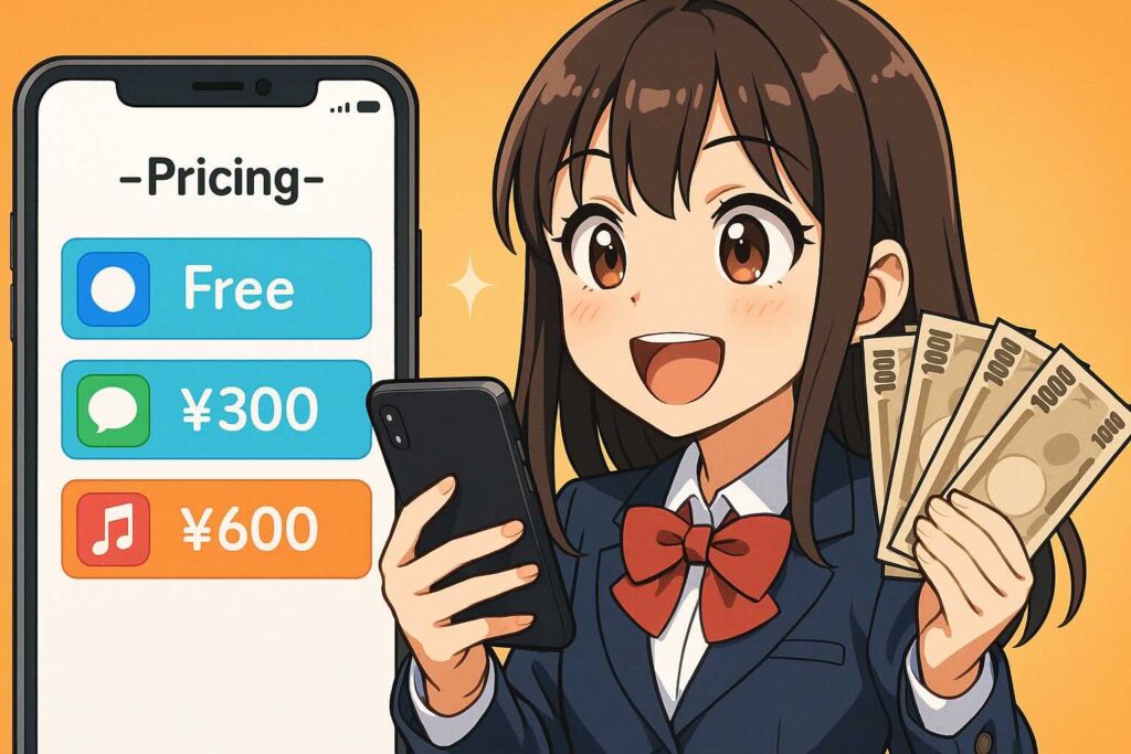 スピークバディにおける料金の口コミを調べている女子高生