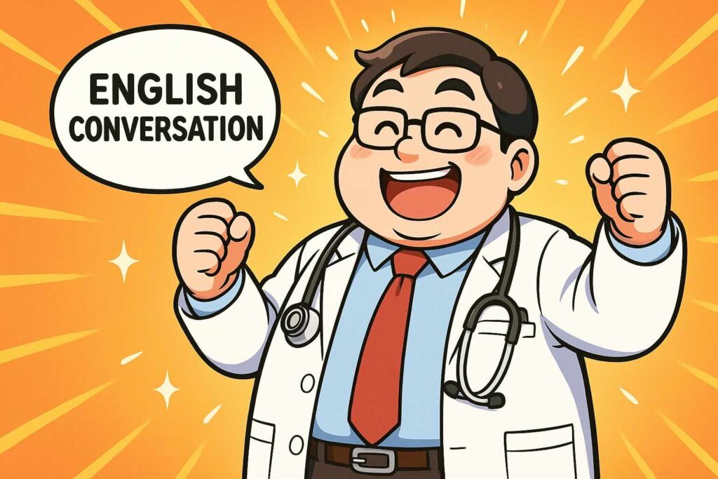 ベストティーチャーにより得られた効果を感じて喜ぶ医者