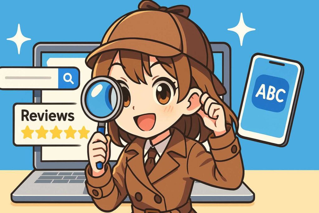 ハロートークの評判や口コミを調べている名探偵