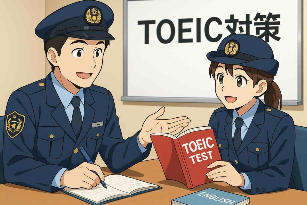 みんなはどうやってTOEIC対策しているか調べている警官たち