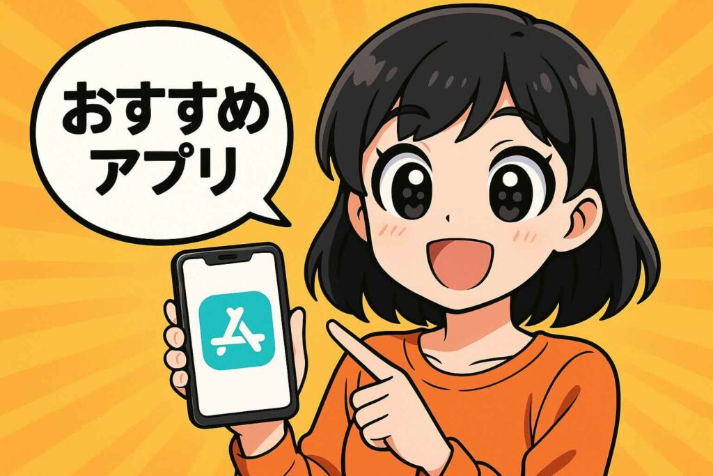 スピークの他におすすめな英語アプリを紹介する女性