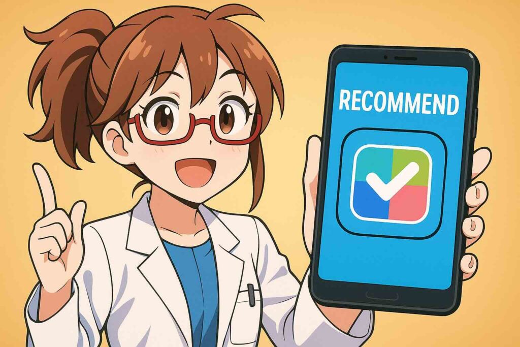 対象者別おすすめシャドーイングサービスを紹介する女性