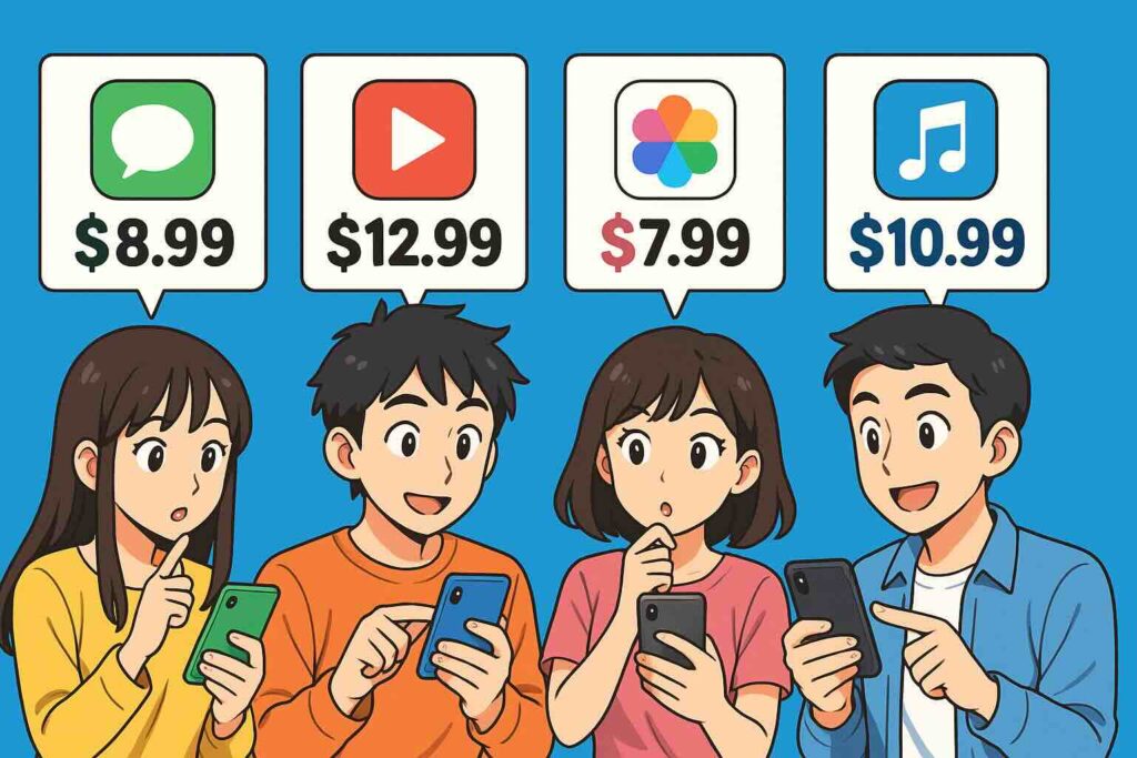 他のアプリとのキャンペーン比較する集団