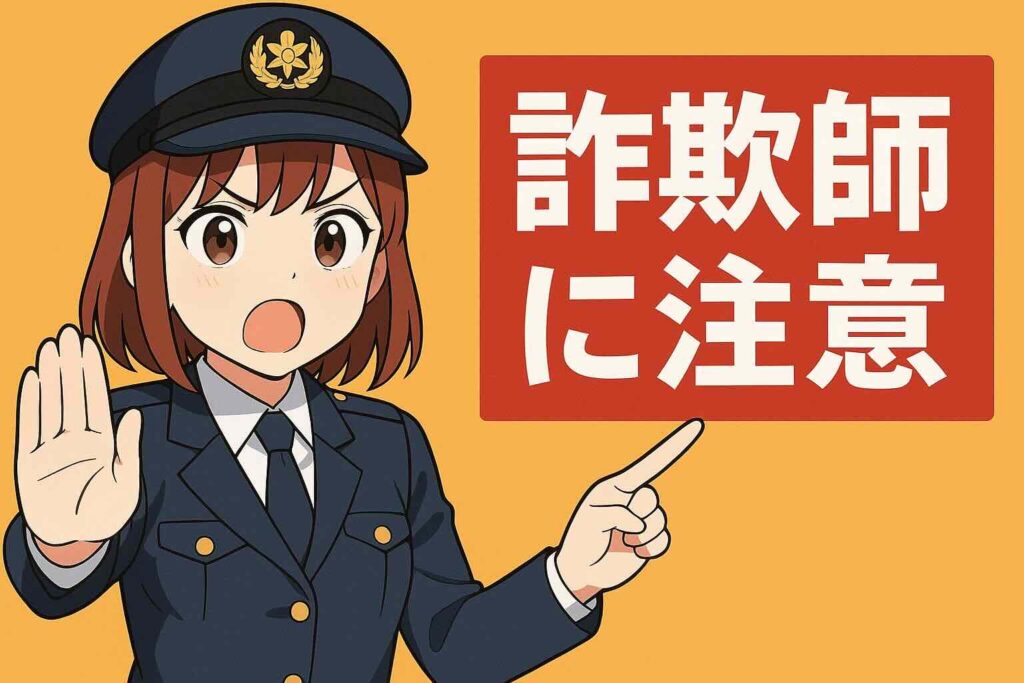 やばい人に合わないための注意点を語る警察官