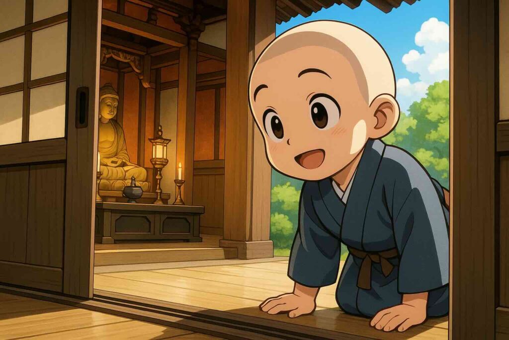 ポケット語学をレビューして得られた情報を確認する小坊主