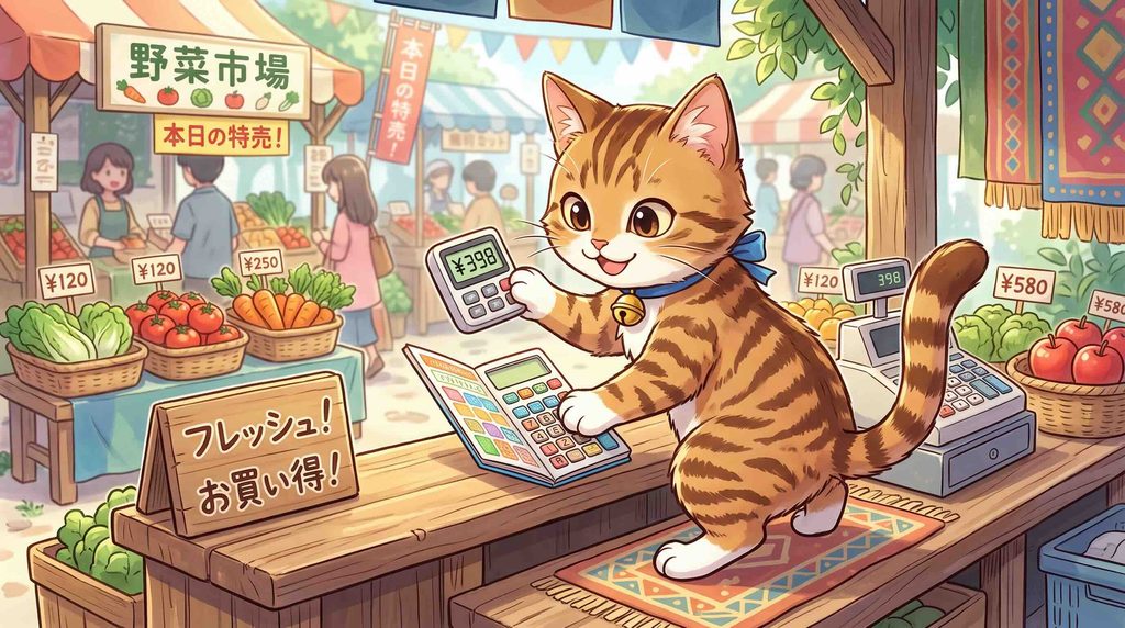 モチタンの料金を調べる子猫