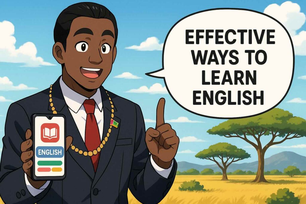 max英会話の効果的な学習方法を提案する男性