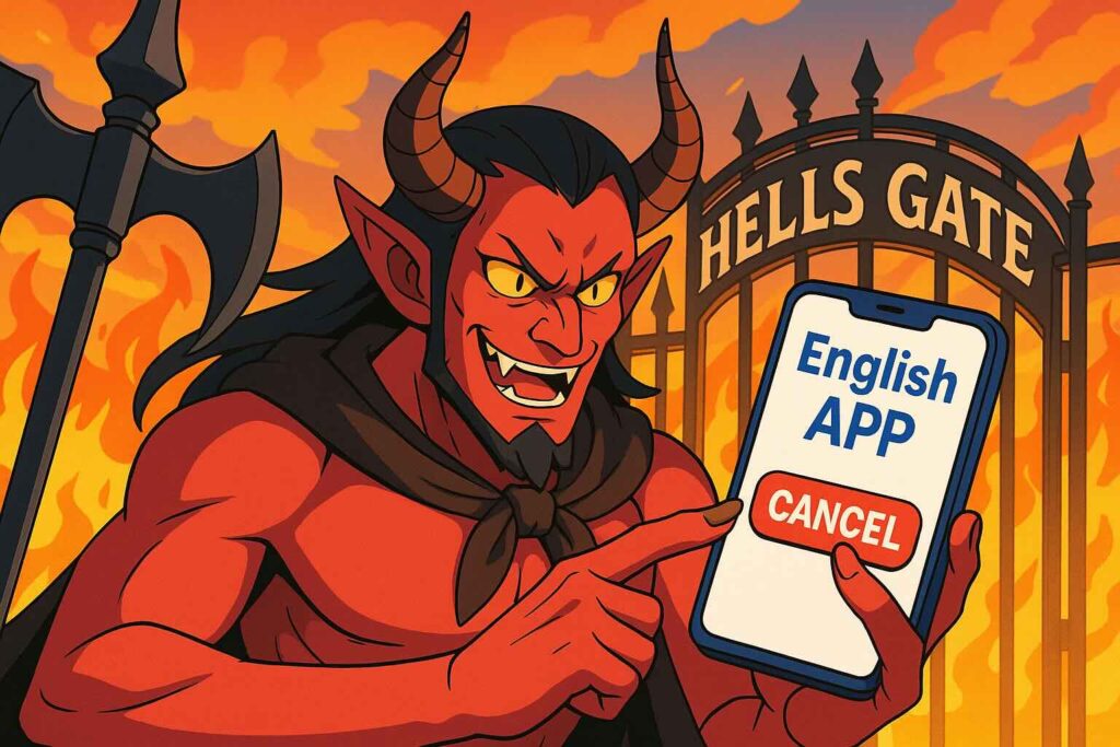 スピーク無料体験の評判を調べている地獄の門番