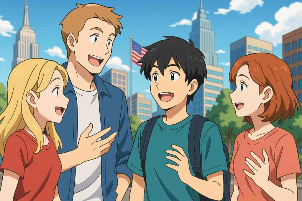 英語におけるイマージョンラーニングのコツを実践する男性