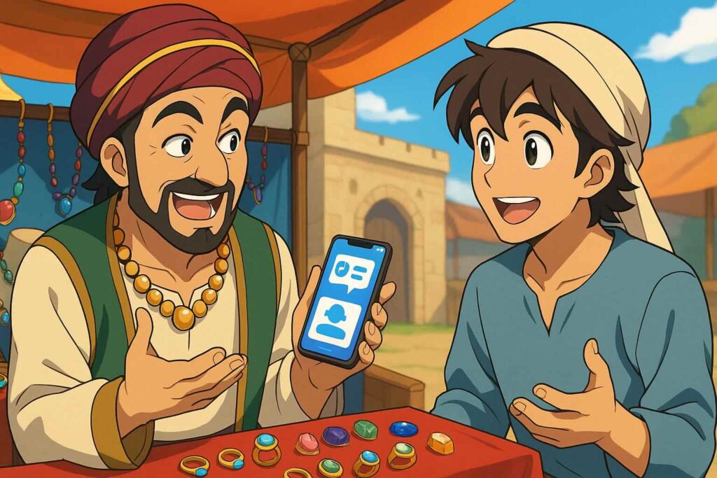 私がプレミアムを使っていて感じることを話す商人