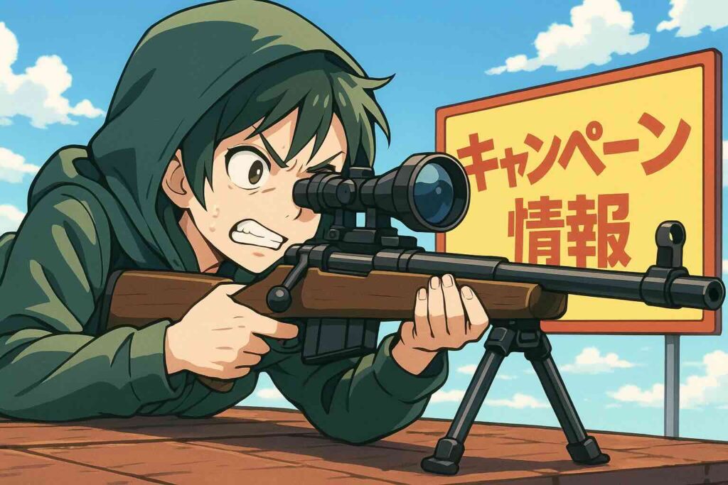 スピークのキャンペーン情報を得るスナイパー