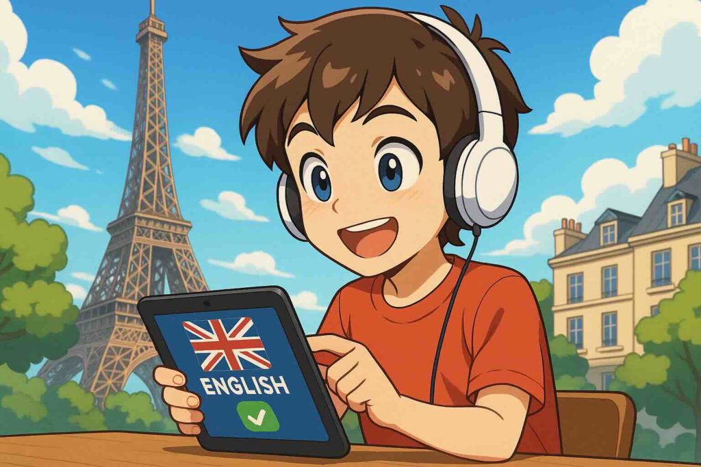 boocoの効果的な学習方法を実践する少年