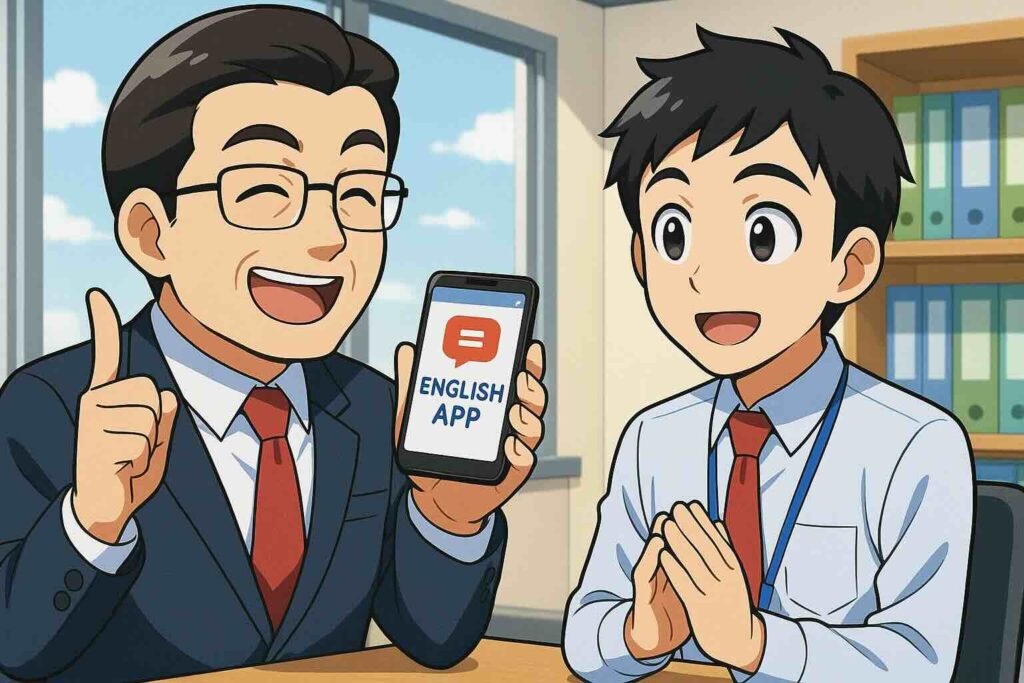 スピークの効果的な学習方法を話す患者さん