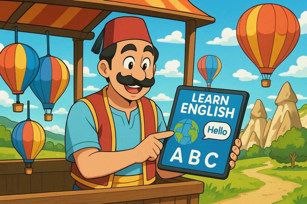 モチタンの効果的な学習方法を教える男性