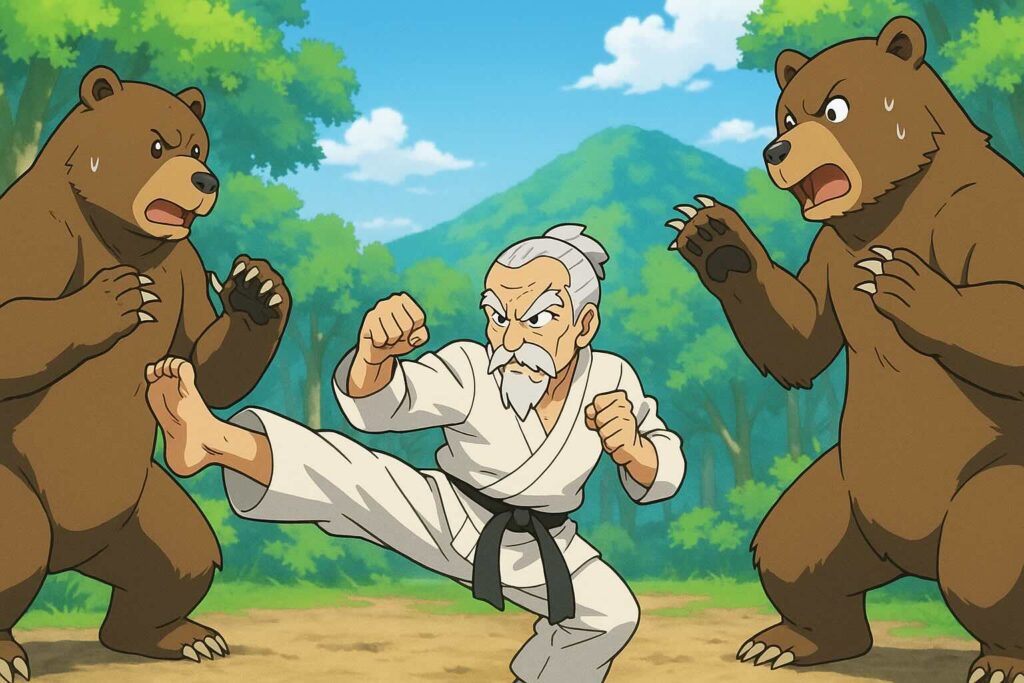 無料プランについてmikanと他のアプリを比べているおじいちゃん